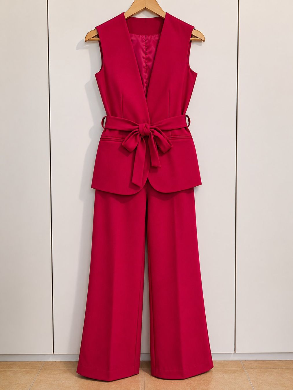 Completi & Tailleur: Completo elegante rosso 💖 – Nuovo e nell'imballaggio originale da Lugano venduto da solowolford