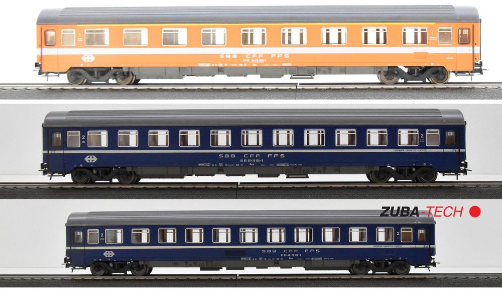 Roco 3x Eurofima Personenwagen SBB H0 GS ohne OVP (Gebraucht) in St ...