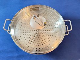 WMF Macao Edelstahl-Wok-Set 4-teilig, 36 cm, ofenfest