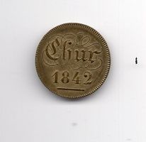 (296) Jeton, Schützenjeton, 1842, Chur, stgl