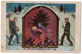 Weihnacht im Felde 1914, Karte von Korporal Albert Welti