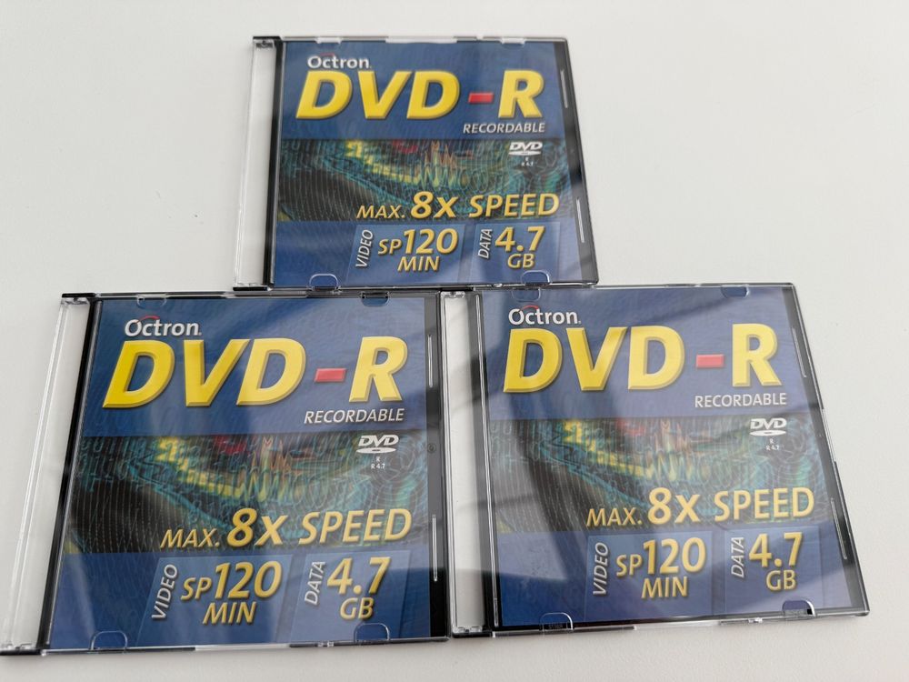 DVD-R Octron Slim-Pack 3 Stk, 4.7 GB, 120 Min (Neu und originalverpackt ...
