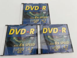 DVD-R Octron Slim-Pack 3 Stk, 4.7 GB, 120 Min