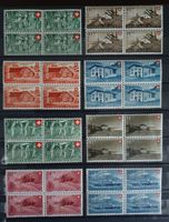 ** Viererblocksammlung Pro Patria 1946-1960, Kat. 1020 CHF