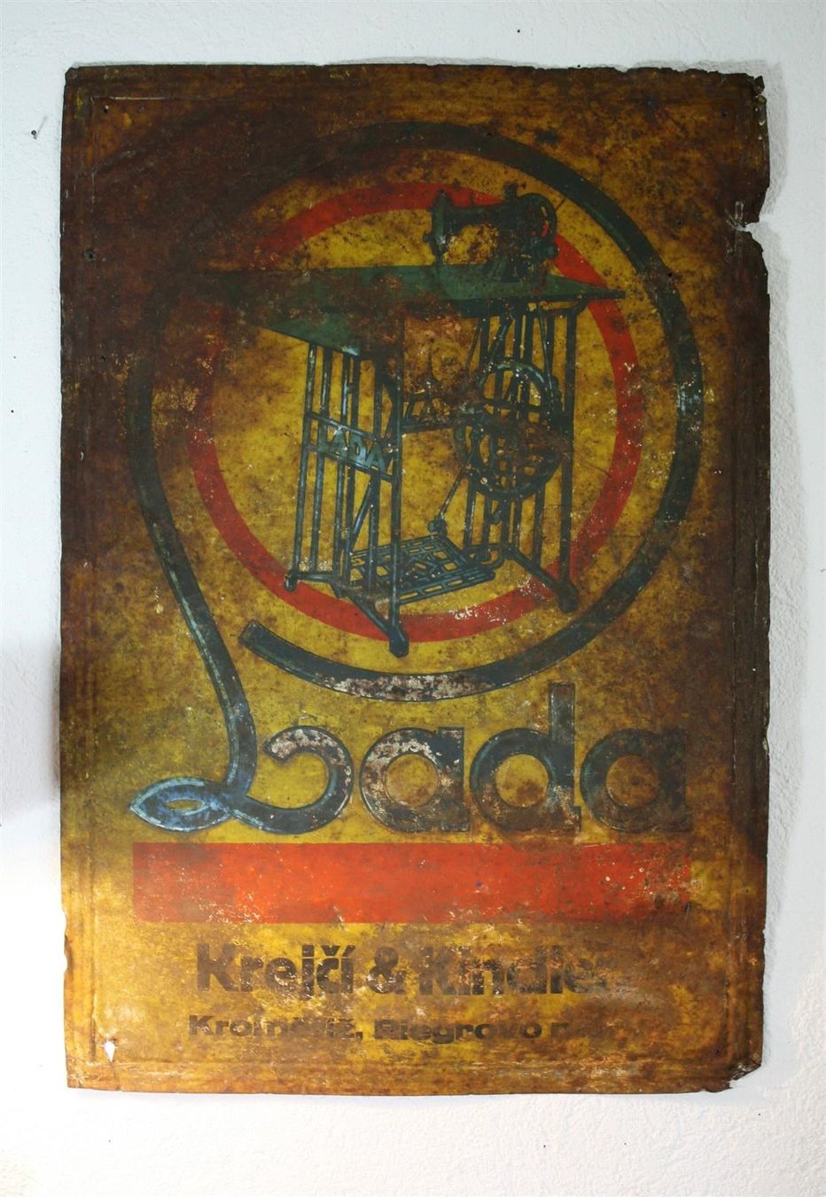 Insegne: Blechschild "Lada Nähmaschine" – Usato da Birrwil venduto da brandschatz_birrwil 3