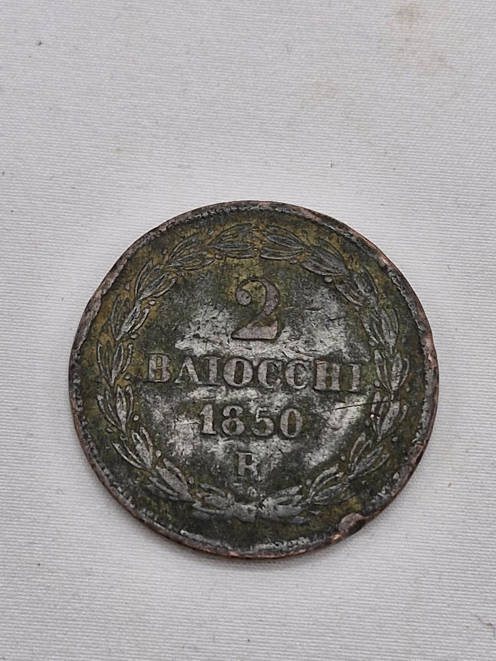 Tutti le monete: VATICAN / 2 BAIOCCHI 1850 – Usato da Bulle venduto da italicum