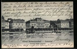 Lucerne, Blick auf das Hotel Schweizerho