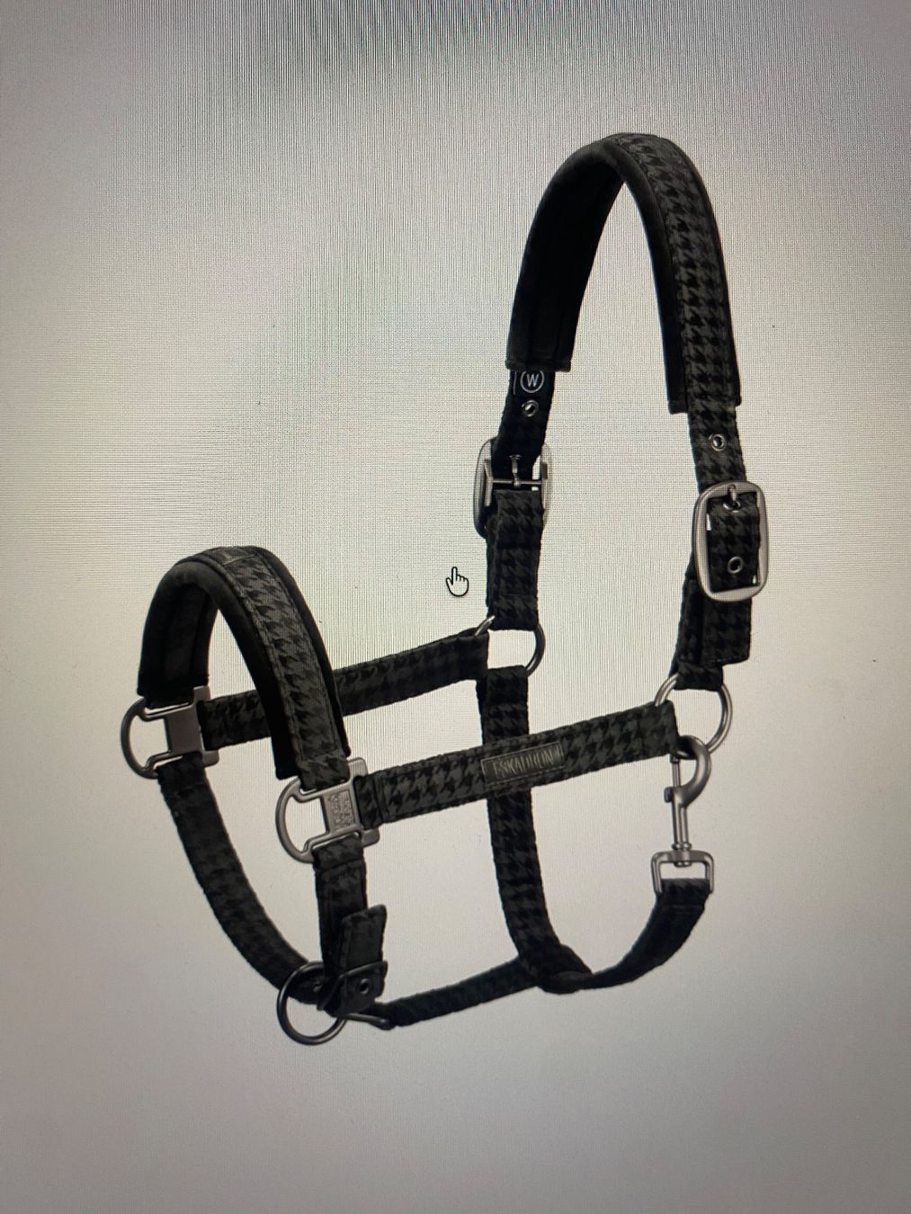 Eskadron Briglie & Cavezze: Neu - Eskadron Halfter Velvet Stamp Doublepin – Nuovo e nell'imballaggio originale da Wohlen AG venduto da Robballantine