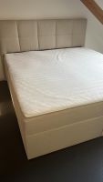 Boxspringbett mit Bettkasten Beige 180x200 cm guter Zustand