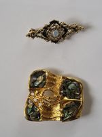 Lot de 2 broches vintage, bijoux fantaisie