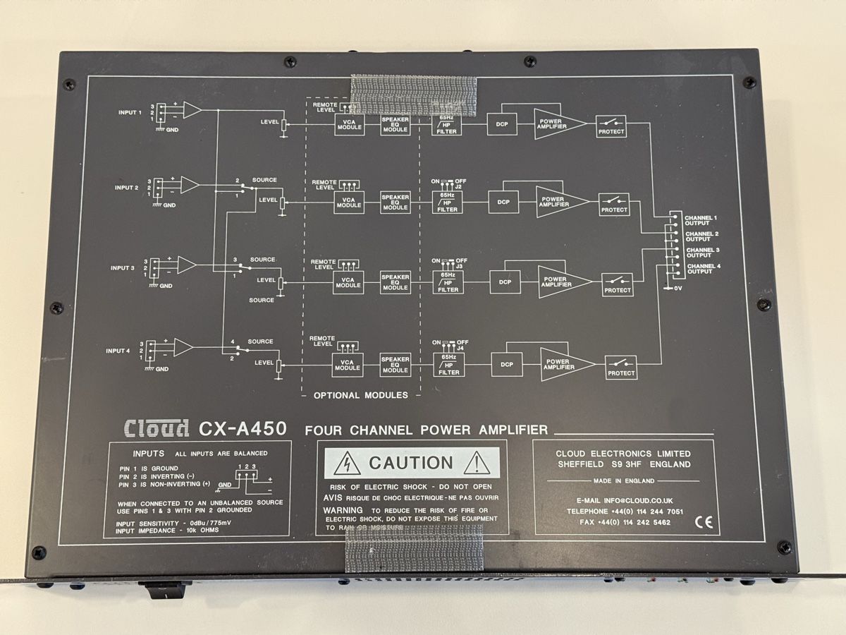 Amplificatori: Cloud CX-A450 Four Channel Power Amplifier – Usato da Cham venduto da Gubfan 1