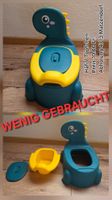 Kinder Häfi / Töpfchen Dino blau gelb wenig gebraucht