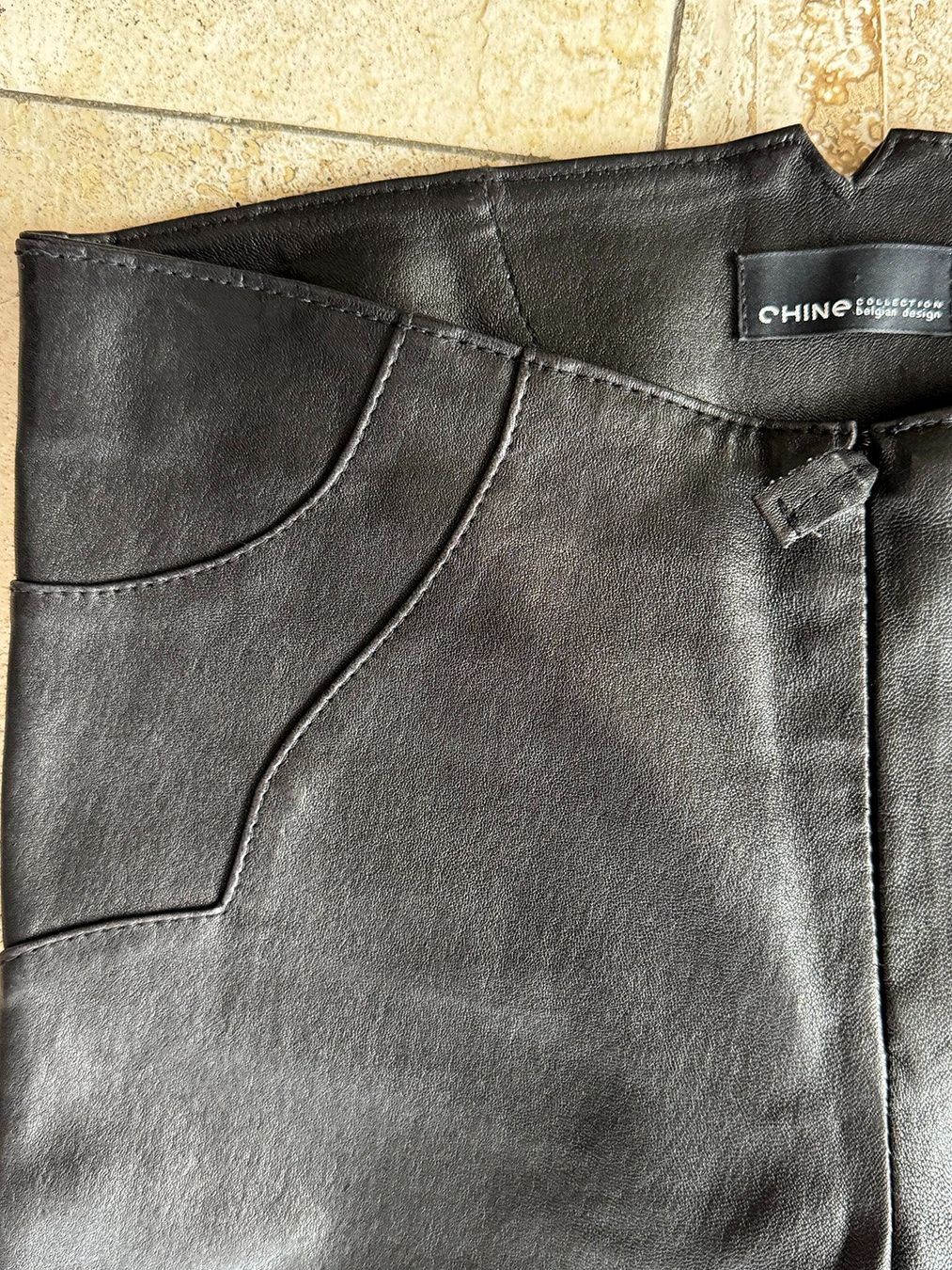 Jean Femme Poches Pratique Sortie Gefomuofe Pantalon Court En Cuir Pour Homme - Pantalon Traditionnel Traditionnel - Pantalon En Cuir Véritable - Bretelles élégantes - Pour La Fête De La Bière, Café