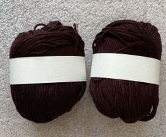8 Knäuel à 50 g kaffeebraunes Luxus-Seidenmischgarn
