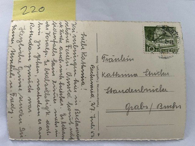 Ansichtskarten: Alte Ansichtskarte Beckenried; ca. 1962 – Gebraucht aus Niederwil AG von dahu75 1