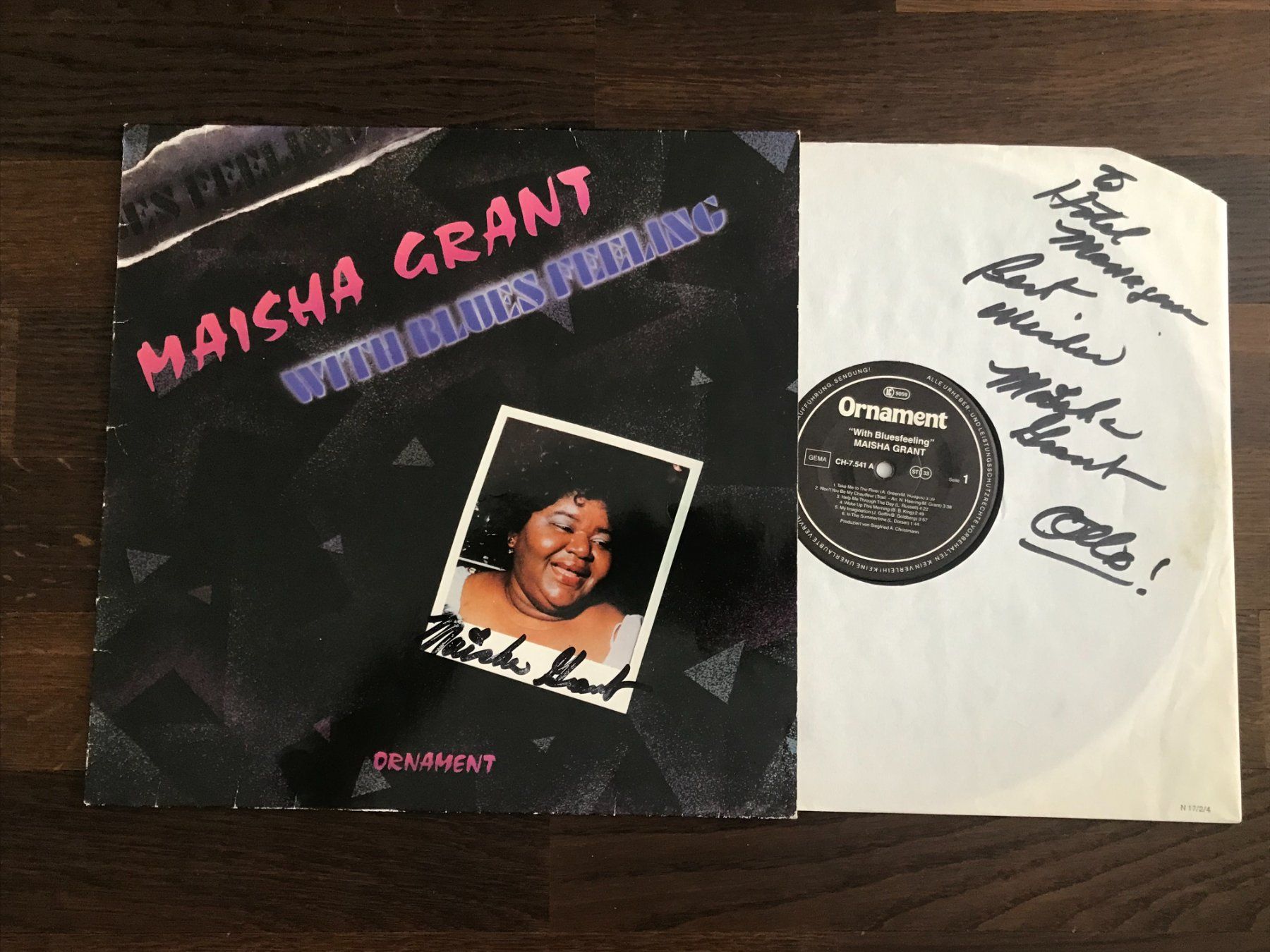 Schallplatten: MAISHA GRANT - With Bluesfeeling - Signiert – Gebraucht aus Buchs AG von Archie