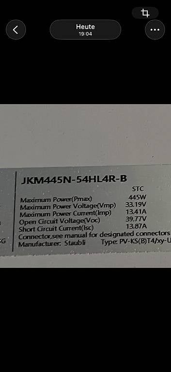 Dispositivi a energia solare: Jinko Solar Panel 445W Fullblack – Usato da Flums venduto da sunshine1c 1