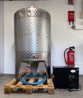 Speidel 525L Gärtank mit Kühlmantel + Linde / Riedel Kühler