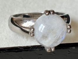 Ring Mondstein 925, Gr. 53, NEU