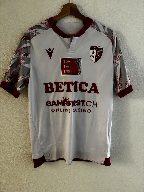 Maillot Extérieur FC Sion 2012-13 - Match Worn - Marques #5 - Taille L - 8.5/10