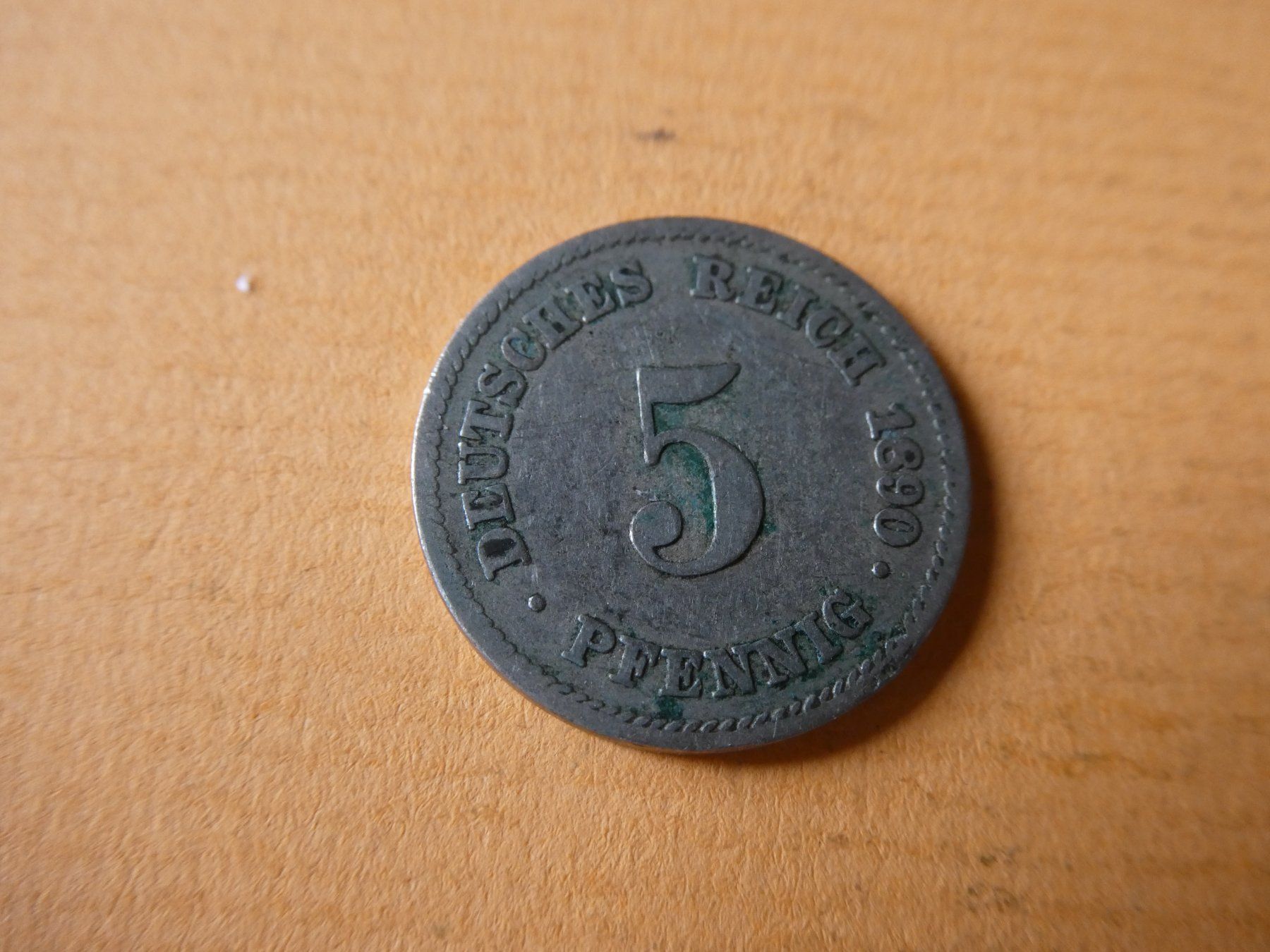 Tutti le monete: Dt. Reich 1890 D, 5 Pfennig – Usato da Hinterforst venduto da Rohusri