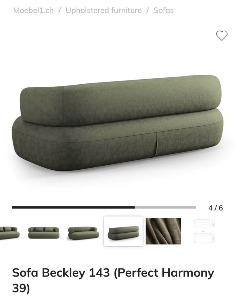 Divani: Stylish Sofa Beckley - Wunderschönes grünes Sofa – Usato da Regensdorf venduto da celerina_00 2