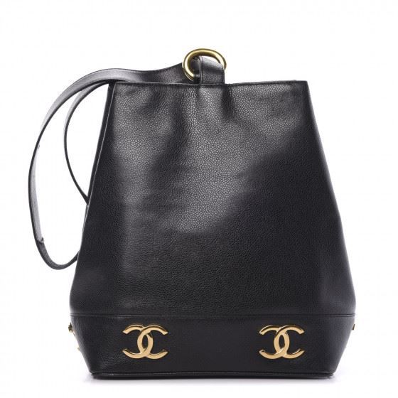 Chanel Borse da donna: Vintage CHANEL Caviar CC Drawstring Bucket Shoulder Tasche – Usato da Cham venduto da Trendy_Outlet