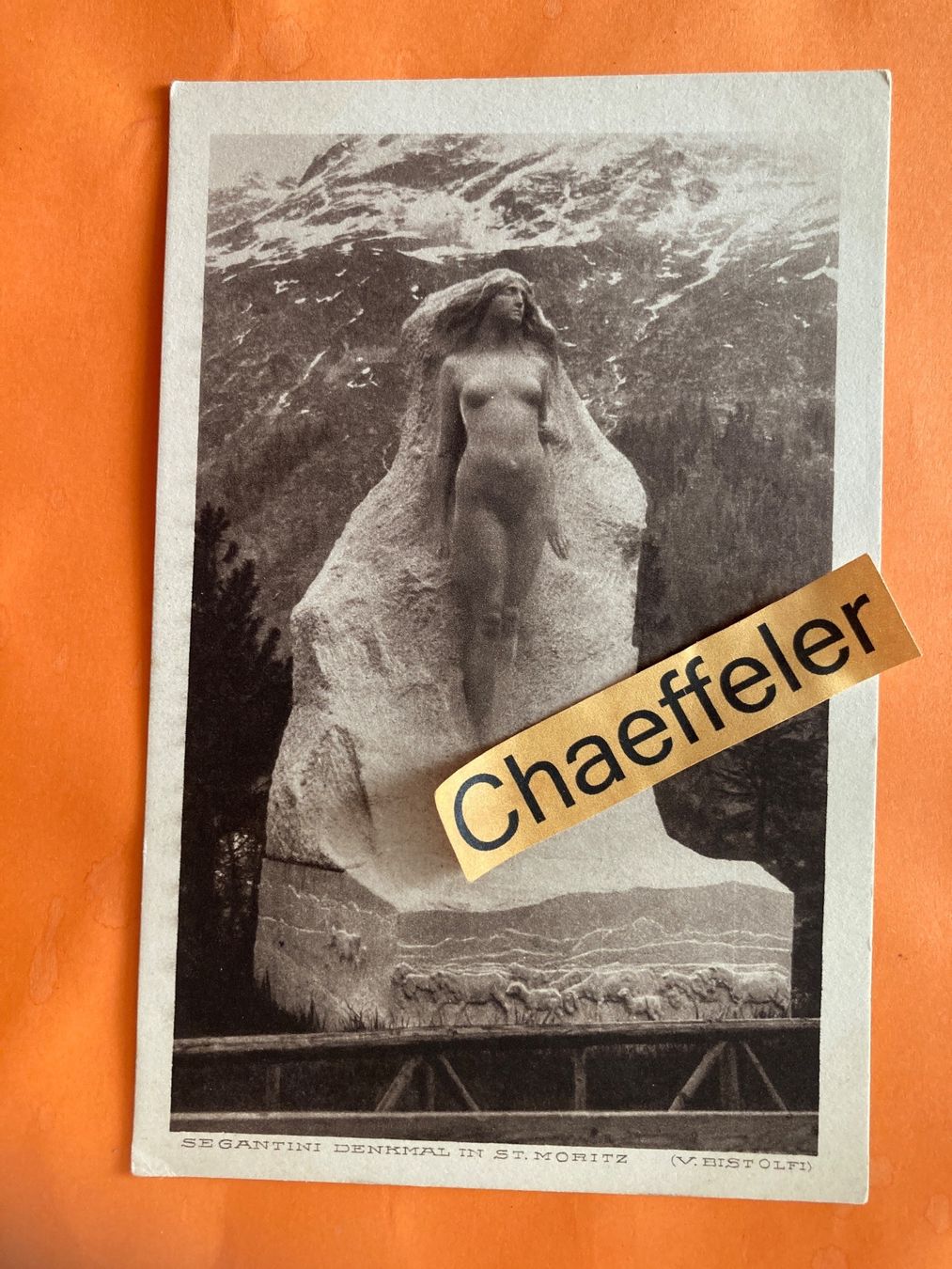 Cartoline postali: Segantini Denkmal in St. Moritz – Usato da Zürich venduto da Chaeffeler