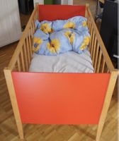 Vintage Kinderbett WISA GLORIA mit Matraze/Leintuch & Duvet