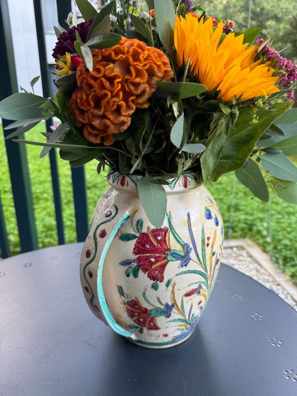 Vasi & Recipienti: Grösse handgemalte Vase. – Usato da Zürich venduto da Manubene 2