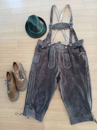 Lederhose, Schuhe und Hut  Oktoberfest-Set