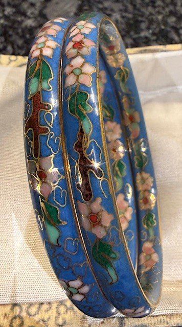 Bracciali & Braccialetti: VTG 1970 Cloisonne Bangle Bracelets set – Nuovo (secondo la descrizione) da Gersau venduto da pandabear01