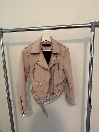 ZARA Bikerjacke in Wildleder-Optik - Grösse XS