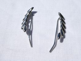 Ohrhänger, silberfarben, Modeschmuck; neuwertig