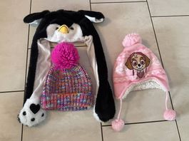 Wintermützen Set: Pinguin, Paw Patrol, Handmade - Warm!