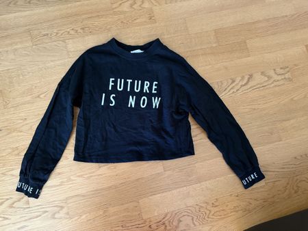Langarmshirt mit Aufdruck Future is now, XS