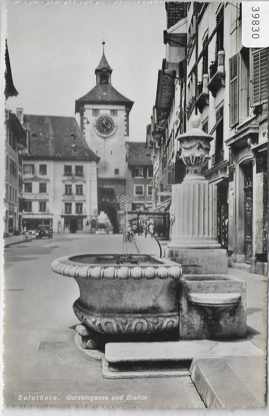 Cartoline postali: Solothurn . Gurzelngasse und Bieltor – Usato da Ettingen venduto da Kartenplanet