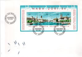 NABA ZÜRI 84 BELEG MIT SONDERSTEMPEL AUSGABETAG - BR35