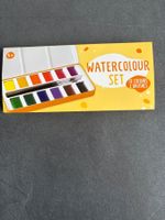 Malkasten mit Wasserfarben, neu