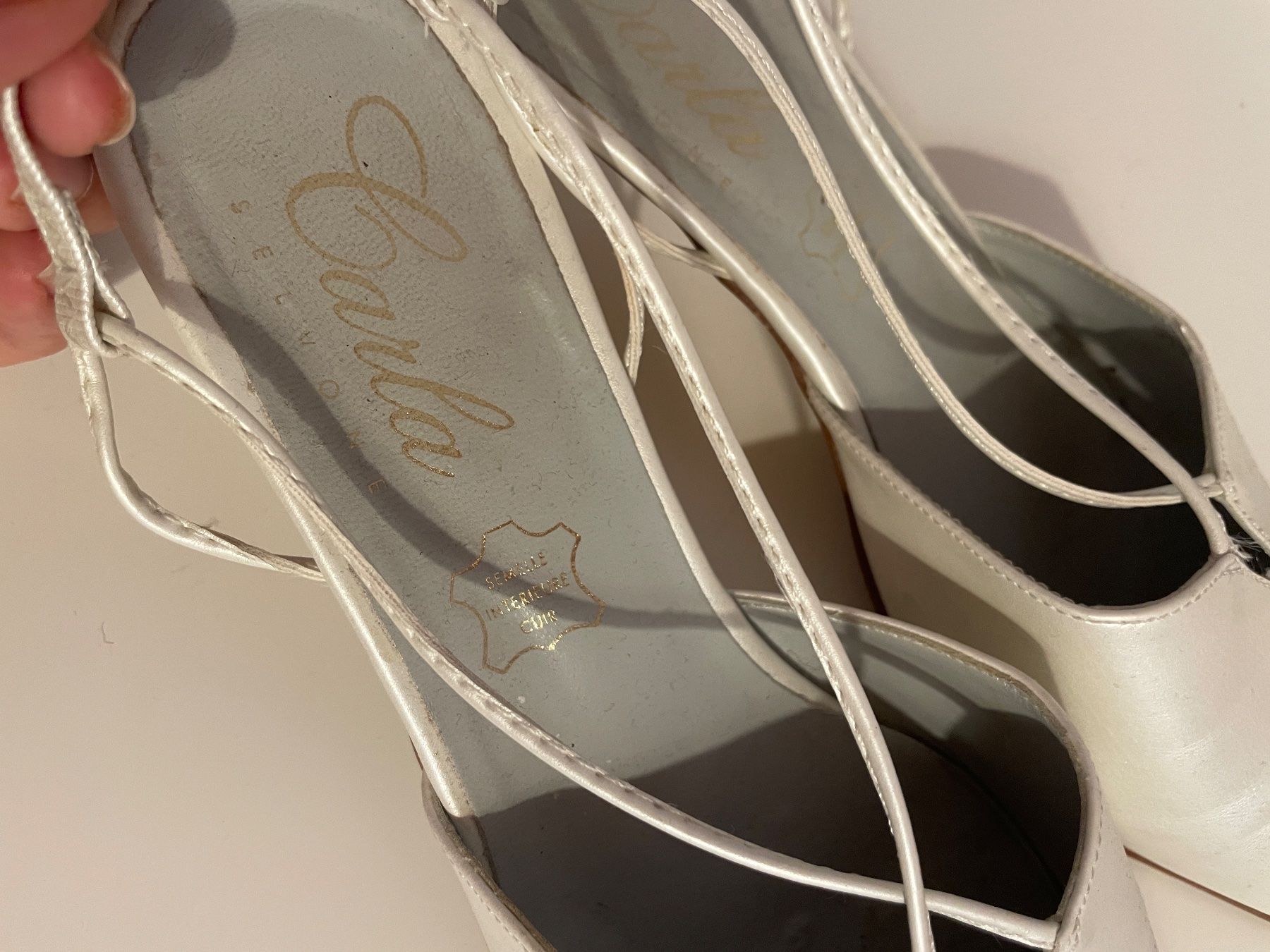 Scarpe da donna: Lederschuhe, Hochzeit, Gr. 38 – Usato da Münsingen venduto da Secondhand89 3