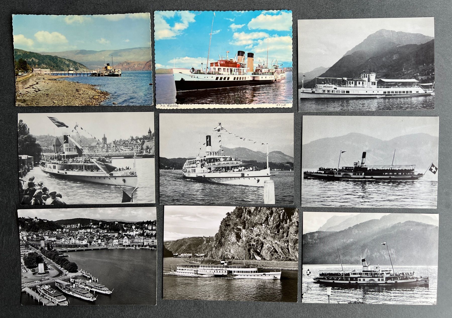 Cartoline postali: 27 alte Postkarten von Dampfschiffen – Usato da Brunnen venduto da Bonitoman