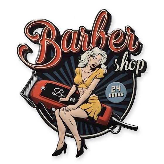 Insegne: Geprägtes Blechschild "BARBER SHOP" – Usato da Sugiez venduto da brockicenter