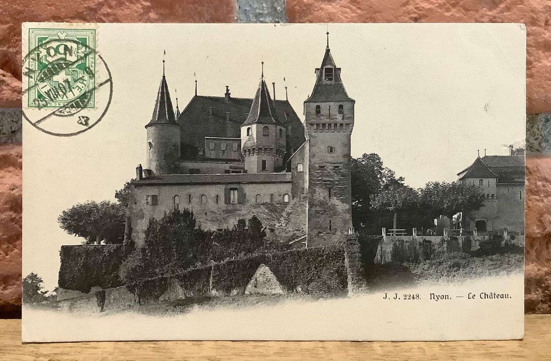 Cartoline postali: 1907 - LE CHÂTEAU Nyon – Usato da Root venduto da ENGLAND-TREASURES