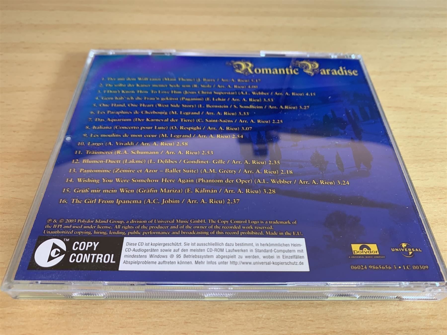 CD: André Rieu – Romantic Paradise - 2 CD – Usato da Rikon im Tösstal venduto da Alpenmutz 3