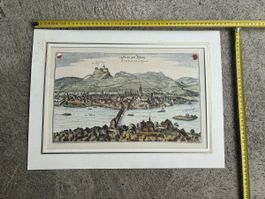 Ansicht von Stein am Rhein mit dem Rhein, Kupferstich