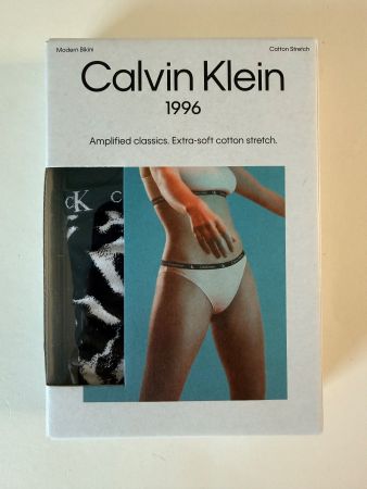 CALVIN KLEIN, Slips, Grösse S, 2 Stück Schwarz/Schwarz-Weiss