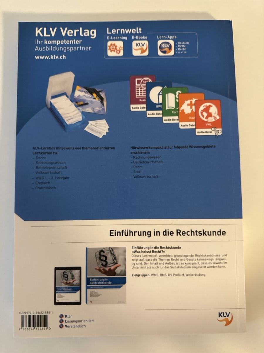 Libri: Einführung in die Rechtskunde – Nuovo (secondo la descrizione) da Bülach venduto da sunshiine_ 1