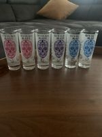 6 Riviera Maya-Shotgläser, neuwertig