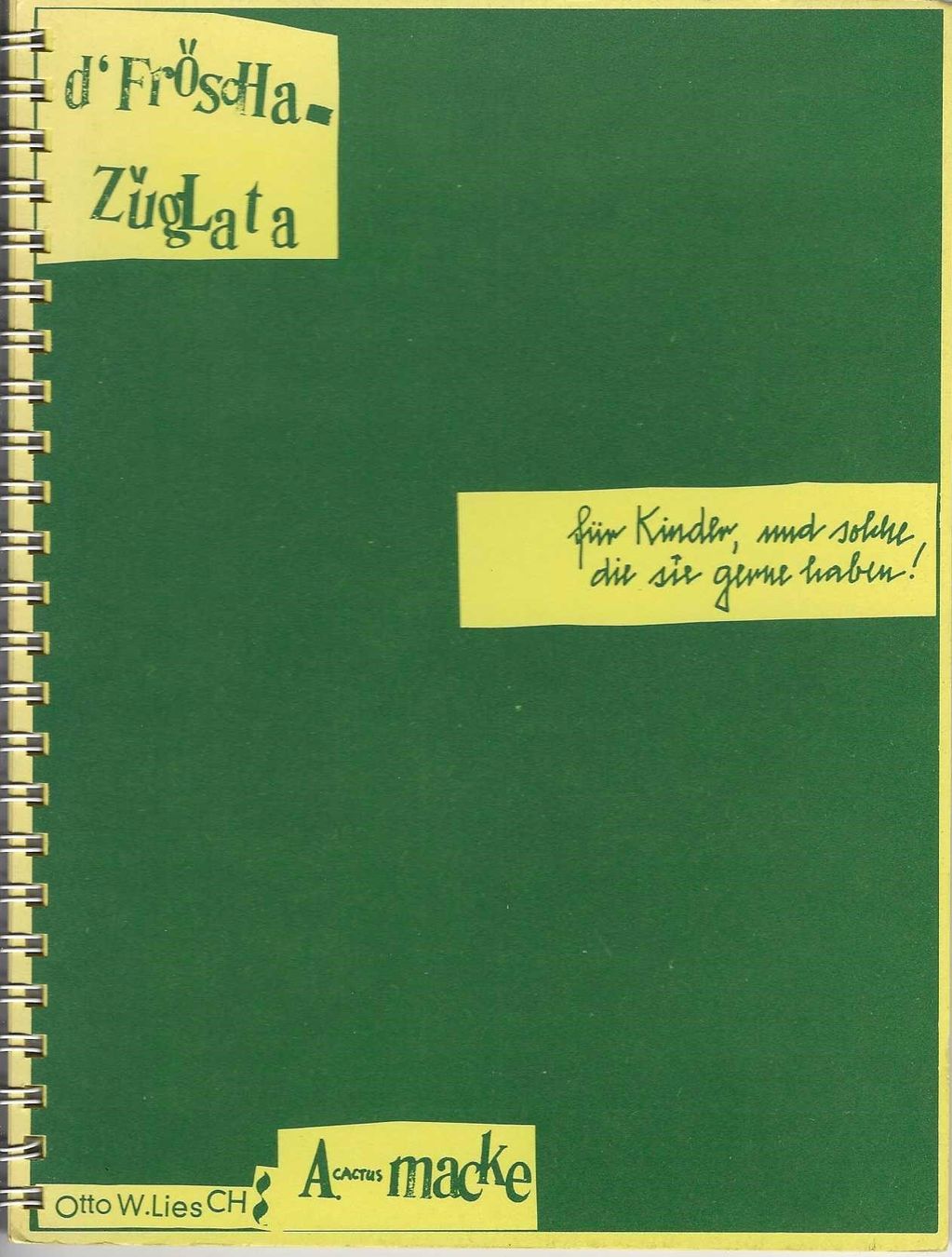 Libri: d’Fröschha-Züglata – Usato da Flims - Dorf venduto da Stagediver