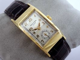PATEK PHILIPPE GENEVE TEGELINO 18K 1946 HANDAUFZUG REF. 425